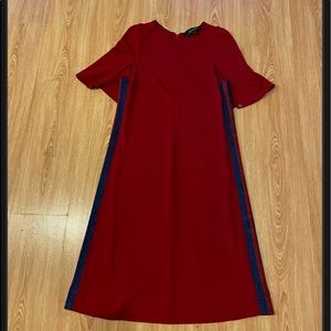 Red Gucci Dress Sz S. Blue and Red Web